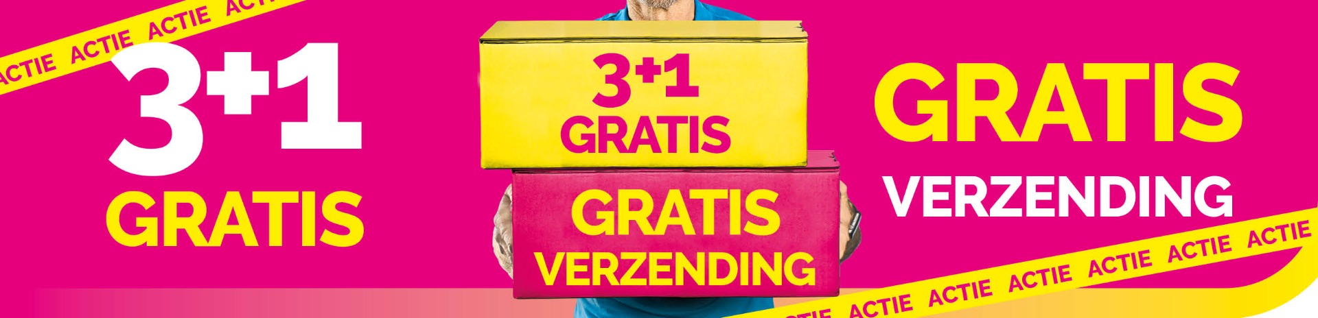 3+1 GRATIS en GRATIS verzending